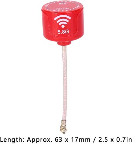 Keenso 5.8Ghz 3dBi RHCP High Gain Antenna for FPV Racing Drone RC Parts Accessory Red (UFL) in Saudi Arabia