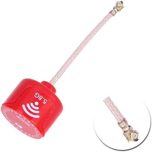 Keenso 5.8Ghz 3dBi RHCP High Gain Antenna for FPV Racing Drone RC Parts Accessory Red (UFL) in Saudi Arabia