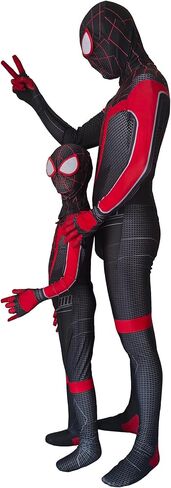 Adults/Kids Superhero Costume with a Mask Deluxe Bodysuit Sets Halloween Cosplay Jumpsuit in Saudi Arabia