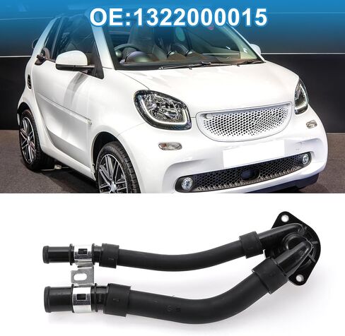 ترموستات السيارة رقم 1322000015 مجموعة مبيت منظم حرارة مبرد المحرك لمرسيدس بنز لـ Smart Fortwo 2008-2015 بلاستيك أسود متين in Saudi Arabia