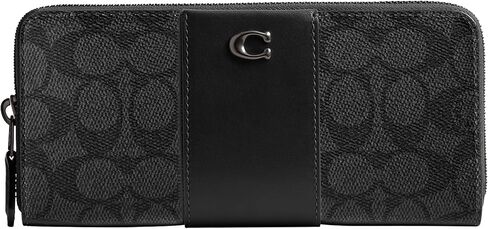 COACH Women's Slim Accordion Zip, V5/Charcoal Black in Kuwait