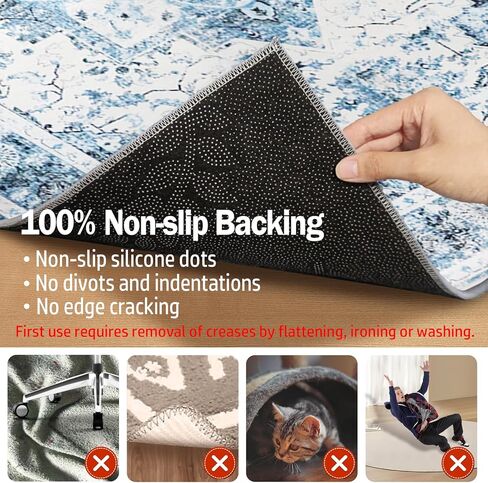 Office Chair Mat for Hardwood/Tile Floor,Computer Gaming Chair Mat with Mouse Pad.Under Desk Rug Protector for Rolling Chair,Low Pile Carpet Floor Mat-No Divot/Anti-Slip/Easy Clean-60 x48/Light Blue in Kuwait