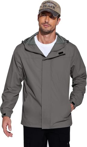 COOFANDY Men's Rain Jacket Waterproof With Hood Lightweight Packable Raincoat Windbreaker For Cycling Golf Travel Fishing in Saudi Arabia