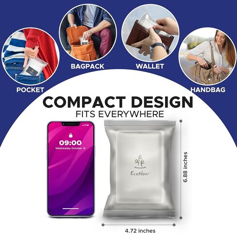 EcoNour Kids Rain Poncho | Transparent & Disposable Rain Coat - Emergency Rain Ponchos for Kids - Clear Hood Raincoat in Kuwait