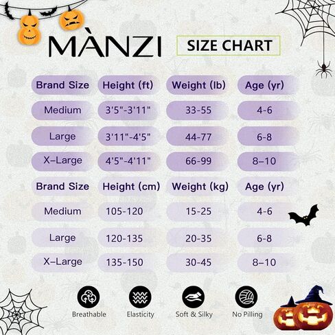 MANZI Girls Halloween Tights Toddler Witch Ghost Spiderweb Patterned Stockings Kids Footed High Waist Pantyhose in Saudi Arabia