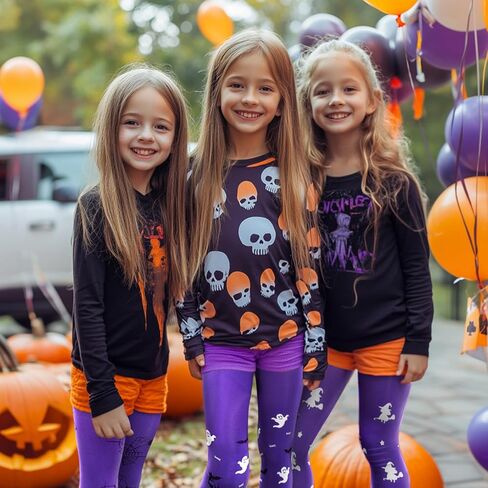 MANZI Girls Halloween Tights Toddler Witch Ghost Spiderweb Patterned Stockings Kids Footed High Waist Pantyhose in Saudi Arabia