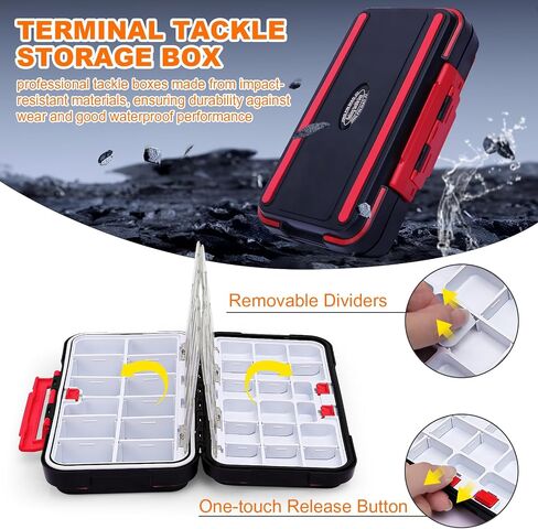 Fishing Lure Kit,Tackle Box with Tackle Included Accessories Fishing Starter Kit for Adults, Includes Spoon Crankbait Plastic Shrimp Worm Hook for Bass Trout Fishing Gifts for Men Orange in Saudi Arabia