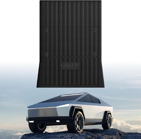 بساط سرير LASFIT لسيارة Tesla Cybertruck 2023 2024 2025 بساط سرير للشاحنة في جميع الأحوال الجوية TPE مناسب حسب الطلب لملحقات Tesla Cybertruck شديدة التحمل ومضادة للانزلاق ومضادة للماء وبطانة سرير بيك اب in Kuwait