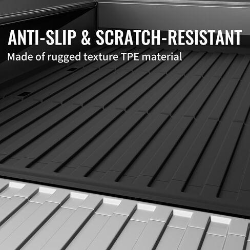Trunk Bed Mat for Tesla Cybertruck Accessories - with Truck Bed Mat & Lower Storage Mat & Rear Frunk Mat - All Weather Anti-Slip Waterproof Pickup Cargo Liner - Plastics in Saudi Arabia
