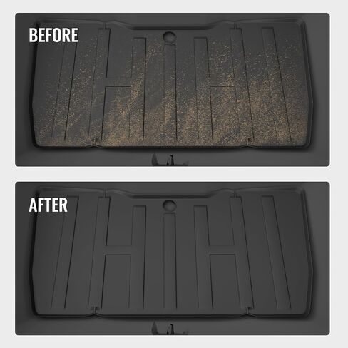 Trunk Bed Mat for Tesla Cybertruck Accessories - with Truck Bed Mat & Lower Storage Mat & Rear Frunk Mat - All Weather Anti-Slip Waterproof Pickup Cargo Liner - Plastics in Saudi Arabia