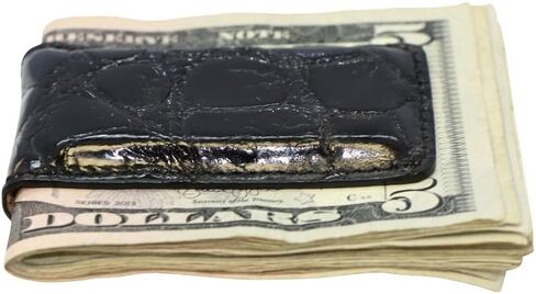 مشبك نقود مغناطيسي من جلد التمساح الأصلي من شركة Real Leather Creations - مباشرة من المصنع الأمريكي - مغناطيس قوي محمي - حامل نقود - صنع في الولايات المتحدة الأمريكية FBA498 in Kuwait