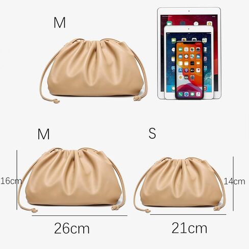 Huralona أنيق مطوي جلد نباتي مخلب محفظة سوبر لينة سحابة زلابية حقيبة صغيرة للنساء بولي PU حقيبة يد محفظة مسائية in Kuwait