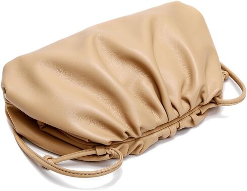 Huralona أنيق مطوي جلد نباتي مخلب محفظة سوبر لينة سحابة زلابية حقيبة صغيرة للنساء بولي PU حقيبة يد محفظة مسائية in Kuwait