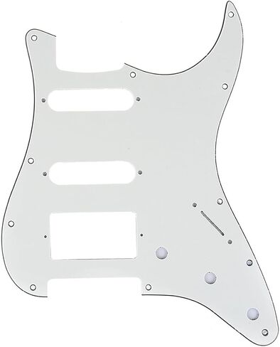 Musiclily Pro 11-Hole Modern Style Strat HSS Pickguard for American Stratocaster Guitar, 3Ply Black in Kuwait