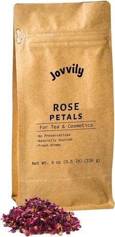 Jovvily Rose Petals - 8oz - Edible - Relaxing - Fresh Aroma in Saudi Arabia