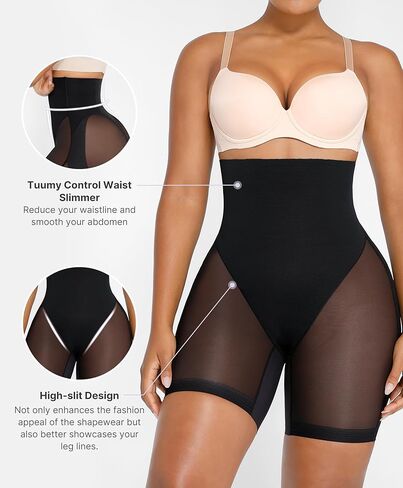 SHAPELLX Shapewear Tummy Control High Waist Shaping Butt Lifting Shorts Cincher Girdle Womens Body Shaper Panties in Saudi Arabia