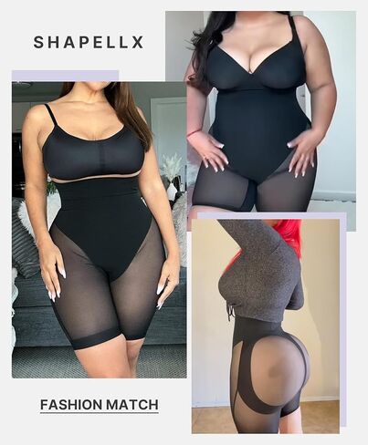 SHAPELLX Shapewear Tummy Control High Waist Shaping Butt Lifting Shorts Cincher Girdle Womens Body Shaper Panties in Saudi Arabia