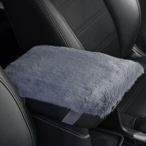 SEG Direct Auto Center Console Cover, Furry Car Armrest Cover, Soft Fluffy Middle Console Pad, Car Armrest Seat Box Cover for Women Men, Universal Fit for Most Vehicle, SUV, Truck, Car (Pink)