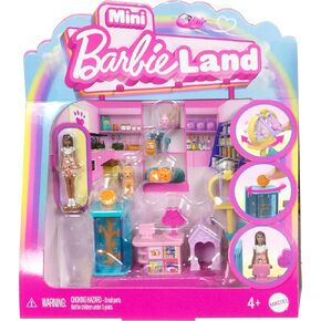 Barbie Mini BarbieLand Collectible Pet Boutique Playset with 1.5-Inch Doll, Pet Product Display, Check Out Stand, Pet House & Cat Baskets for Storytelling Play