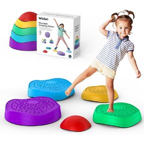 Stepping Stones for Kids Toddlers Sensory Balance Toys Obstacle Course Equipment for Indoor Outdoor Play Training Children’s Coordination & Motor Skills (5pcs)