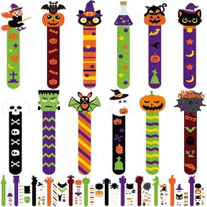 36 Pack Halloween Crafts Halloween DIY Bookmark Craft Bulk Halloween Party Favor Trick or Treat Make Your Own Halloween Felt Bookmarks Halloween Classroom Prizes Gifts Party Supplies