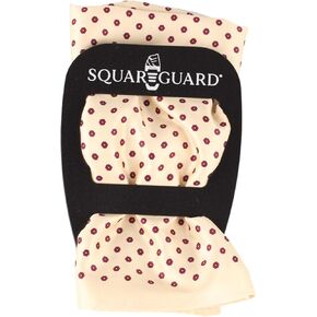 Ivory Polka Dot Pocket Square & Pocket Square Holder, Large