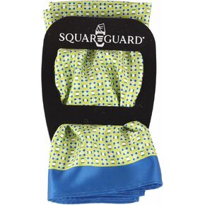 Royal/Lime Geometric Pocket Square & Pocket Square Holder, Large