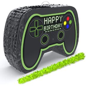 Video Gaming Pinata Controller Set, Great for Gamer Birthday Decorations, Pinatas, Birthday for Boys, Level Up Party Supplies, fits Pinata Stuffers