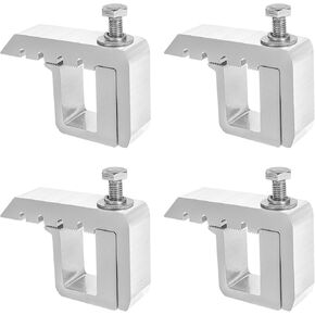 AA-Racks P-AC-10 Aluminum Mounting Clamps Truck Cap Topper Camper Shell for Ford Super Duty Trucks F-250 F-350, Set of 4 - Black