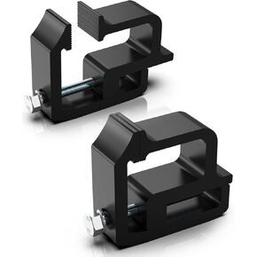 2PCS Camper Shell Clamps - Heavy Duty Truck Topper Clamps - Mounting Clamps Truck Caps Camper Shell for Ram 1500/2500/3500, F150 F250, Mitsubishi(Black)