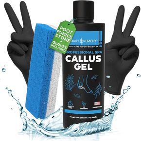 Foot Callus Remover Gel Set - Professional Callus Remover for Feet Gel - Calloused Feet Remover Gel - Feet Callus Remover for Smooth Feet & Cracked Heels - 16oz (2 Pack x 8oz) - Made in USA