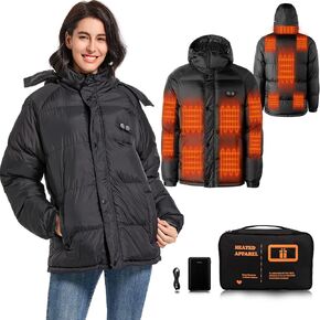 Heated Jacket,Heated Jackets For Women,Womens Heated Jacket,7.4V Heating Zone Heated Coat With Battery Pack Included