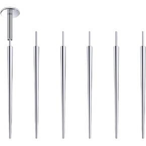 20G 18G 16G Titanium Piercing Taper Insertion Pin for Threadless Push In Nose Lip Rings Labret Monroe Medusa Tragus Helix Cartilage Earrings Stud Piercing Jewelry Taper Insertion 6Pcs