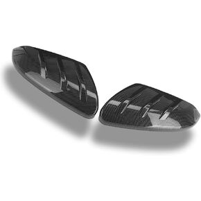 2PCS Door Side Mirror Covers Compatible with Honda Civic 2016-2021 10th Generation Sedan Coupe Hatchback Extended Style Exterior Rear View Mirror Housing (Carbon Fiber Style)