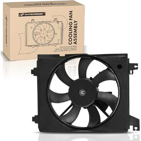 A-Premium A/C Condenser Fan Assembly Compatible with Select Hyundai Models - Elantra 2001-2006 - Replace# 977302D000, 977862D000