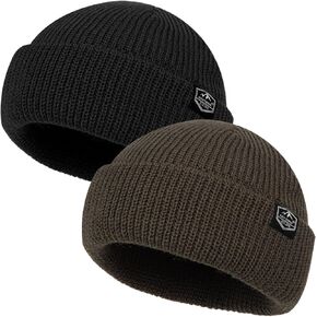 Fisherman Beanie Roll-up Edge Trawler Beanie Skullcap Watch Hat Knit Short Cap