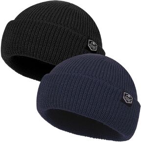 Fisherman Beanie Roll-up Edge Trawler Beanie Skullcap Watch Hat Knit Short Cap