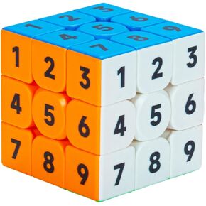 Cuberspeed Sudoku 3x3x3 Speed Cube Stickerless 3x3x3 Number Speed Cube Puzzle 3x3x3 Magic Cube with Numbers Sudoku Cube