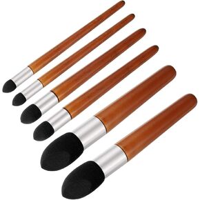 PATIKIL 3 Size Blending Stump Artist Blending Sponge Pen, 2 Set Washable Reusable Rubbing Sponge Brush Sketch Modification Sponge Pen Art Blenders Tool for Drawing Correction, Rose Gold