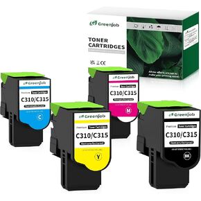 C310/C315 High Capacity Toner Cartridges (BCMY, 4 Pack) 006R04356 006R04357 006R04358 006R04359 Toner Replacement for Xerox C310 C310DNI C310DNIM C315 C315DNI Printer