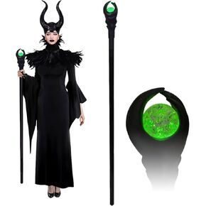 51Inch Green LED Light Maleficent Staff Magical Scepter Wand Wizard
