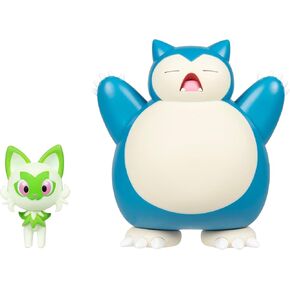 Pokemon Battle Figure 2 Pack - 2-Inch Sprigatito and 4.5-Inch Snorlax Battle Ready Figures