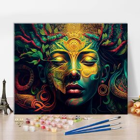 TUMOVO Bird Paint by Number for Adults, Hummingbird Paint by Numbers, Hummingbird DIY Oil Painting on Canvas, Fauna Drawing with Brushes and Pigment, 16x20 Inch, Frameless