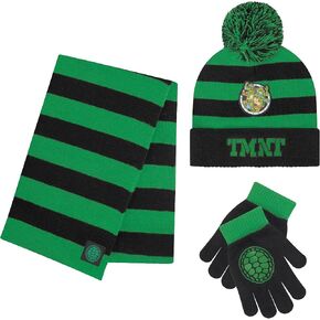 Teenage Mutant Ninja Turtles Boys Winter Hat Ages 4-12 with Winter Gloves – Boys TMNT Winter Hat and Glove Set