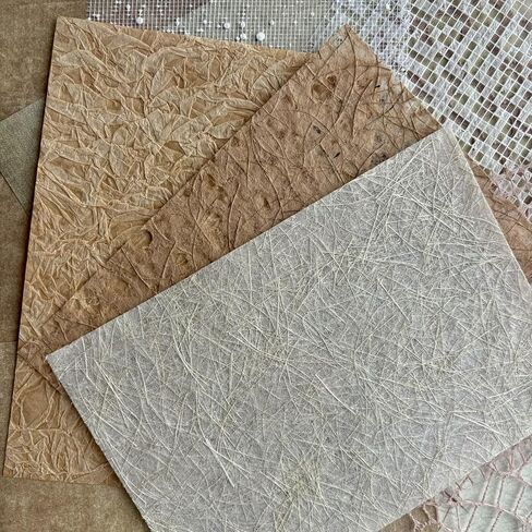 Textured Scrapbook Paper Mesh Fabric - Junk Journal Supplies Assorted Set 51 Sheets Mixed Scrapbooking Materials Boho Cardstock Aesthetic Decoupage Paper for Crafts Planner Collage Embellishments in Saudi Arabia