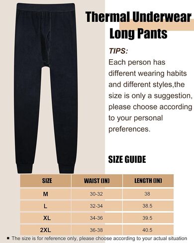 4 قطع من الملابس الداخلية الحرارية للرجال خفيفة الوزن سراويل طويلة دافئة من Johns Leggings طبقات أساسية سفلية للشتاء in Saudi Arabia