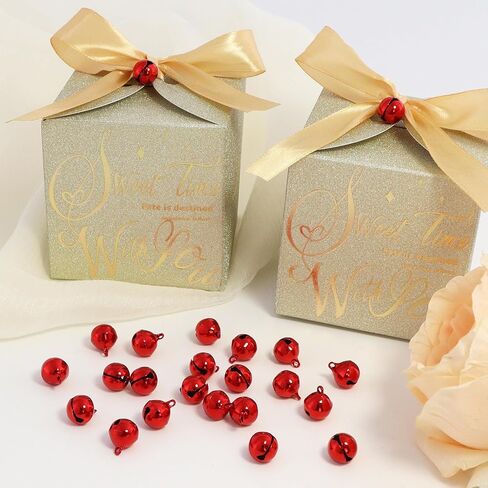 1/2 Inch Jingle Bells Small Bell Mini Bells, Tiny Crafts Bells, DIY for Christmas Home Making Ornaments Wreath Pet Decorations Bracelet Anklets Necklace Knitting Jewelry Making 120 Pcs, Gold in Saudi Arabia