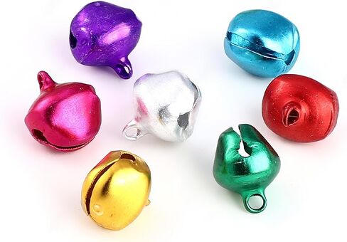 Micro Jingle Bells 100 Pk Miniature 6 mm (0.23 Inch) for Making Ornaments, Mini Wreath - Tiny Gold, Silver or Color Christmas Bell (Mixed Colors) in Kuwait