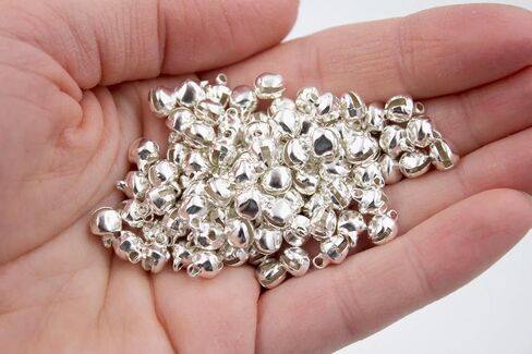 Micro Jingle Bells 100 Pk Miniature 6 mm (0.23 Inch) for Making Ornaments, Mini Wreath - Tiny Gold, Silver or Color Christmas Bell (Mixed Colors) in Kuwait