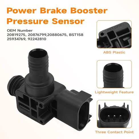 20819275 مستشعر ضغط معزز الفرامل متوافق مع 2011-2021 بويك إنكور/ريجال/لاكروس، 2013-2021 تشيفي كامارو/كروز، 2010-2019 كاديلاك ATS/SRX/XTS، يستبدل OEM #20876799 in Kuwait